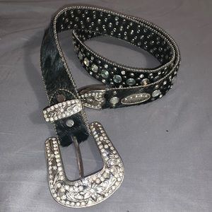 Atlas Women’s Leather and Faux Fur Rodeo Belt